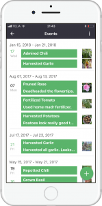 Diary week view gardenize mobile gor gardening and plants