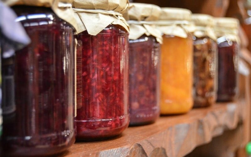 Jam and chutney - homemade from harvesting the kitchen garden